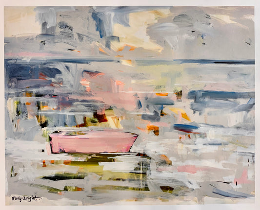 Pink Boat Giclee Paper Print
